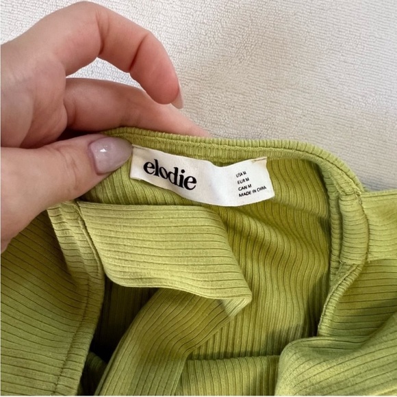 Elodie | Green Ruched Cut Out Bodysuit - Picture 3 of 6